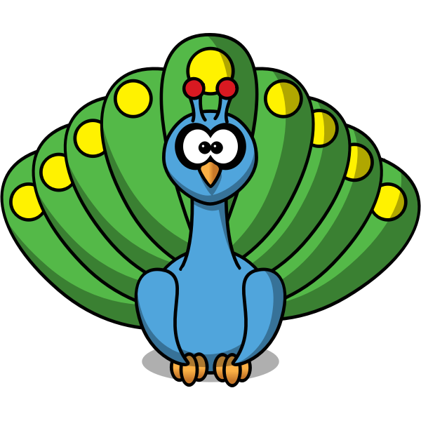 Cartoon peacock