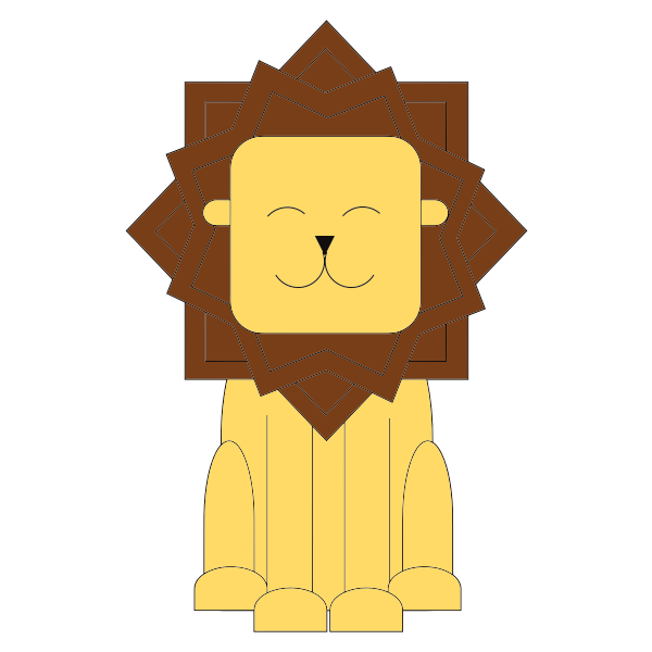 Stylized Cartoon Lion