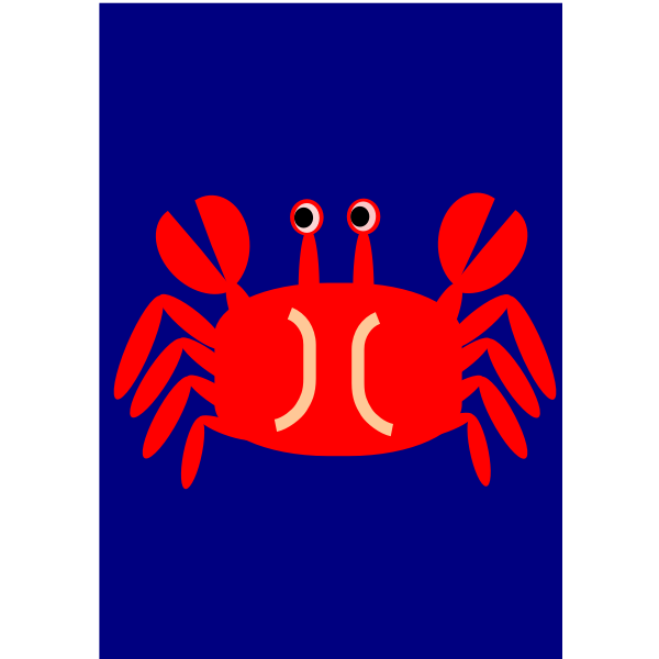Crab sign vector clip art