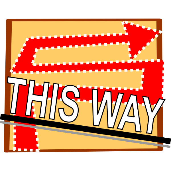 ''This way'' light sign