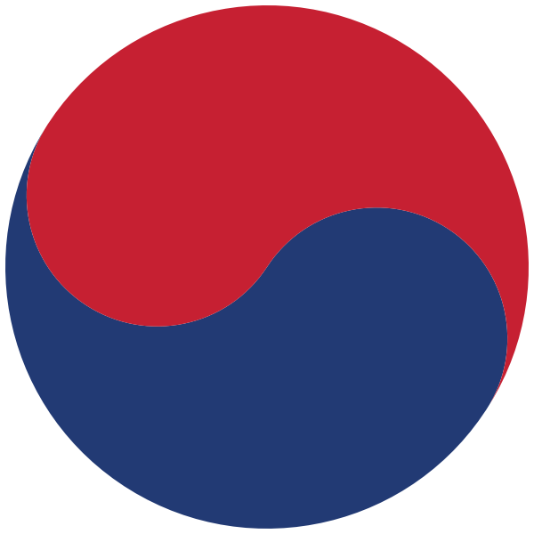 Korean Taeguk symbol vector clip art