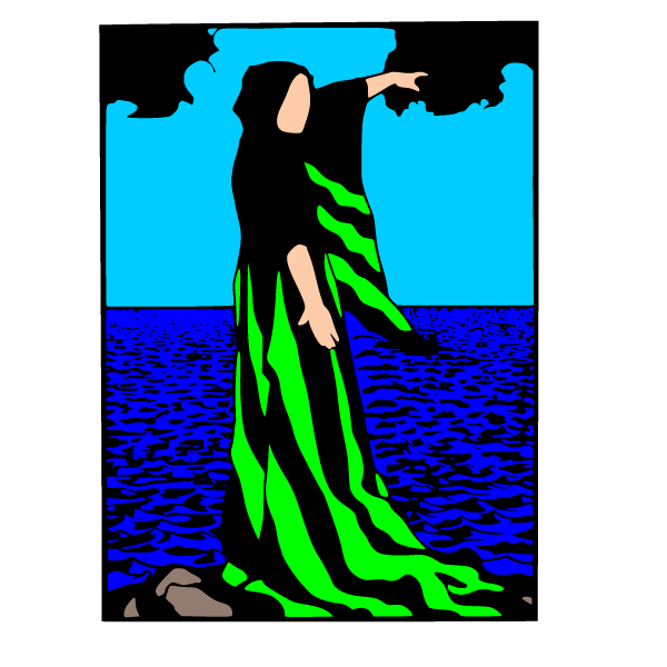 Tall, pretty girl or sea witch?