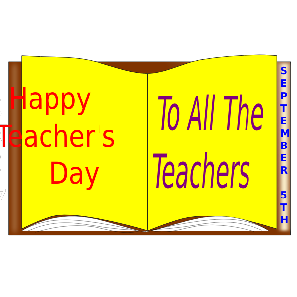 Teachers day card vector image