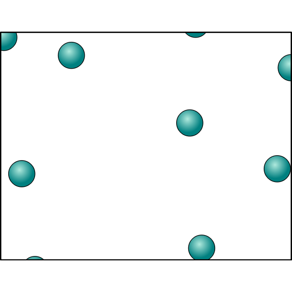 Random gas particles