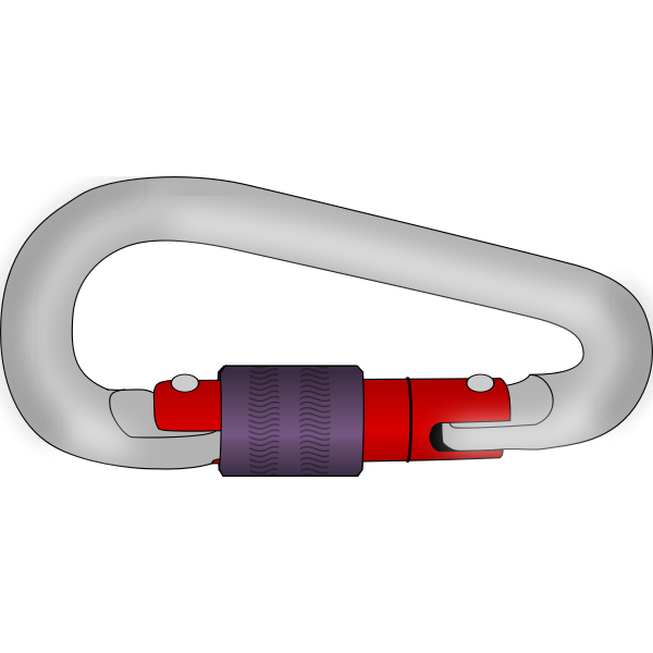 Vector clip art image of carabiner