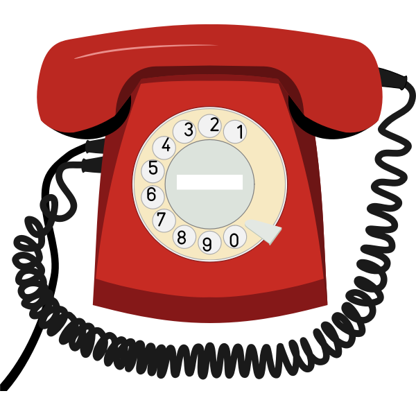 Old style telephone vector clip art