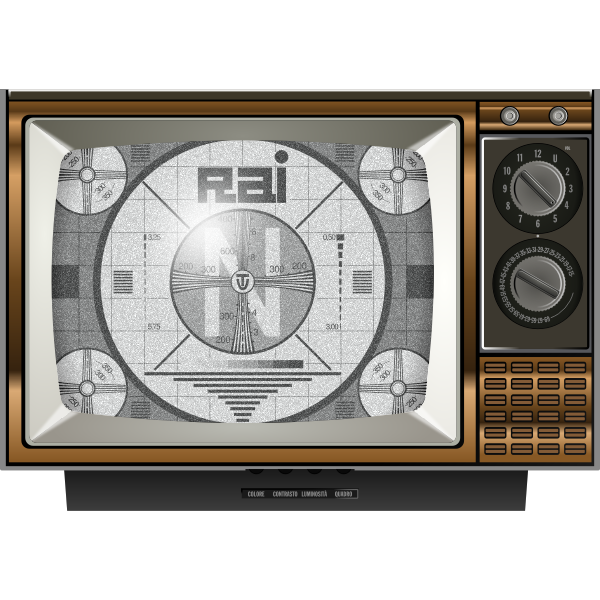 Old television set vector image