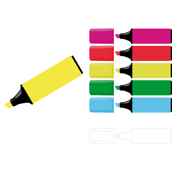 Vector graphics of markers