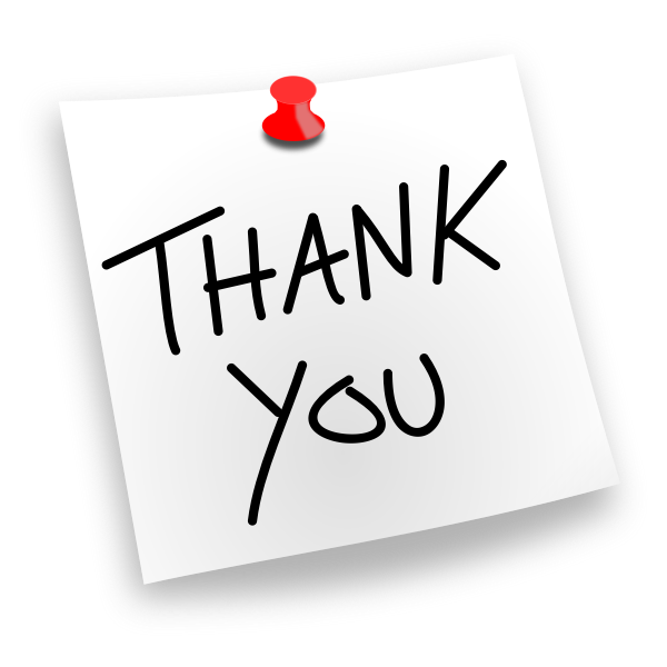 Thank You note vector drawing