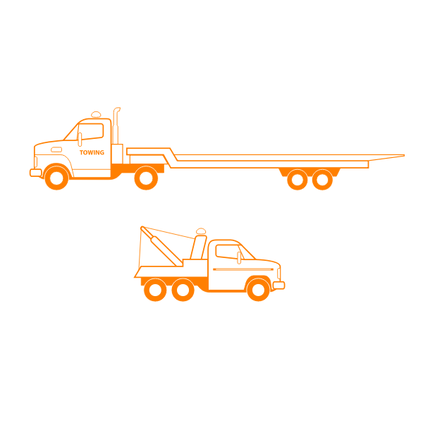 Tow trucks vector drawing