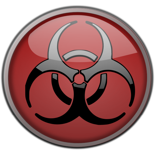 Vector graphics biohazard symbol