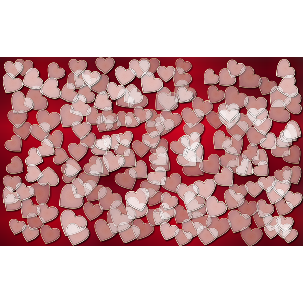 Translucent Hearts Background 3