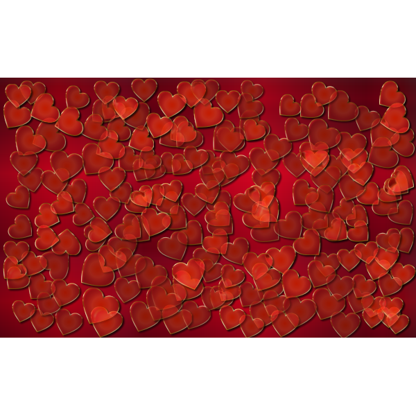 Translucent Hearts Background