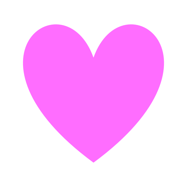 Transparent Magenta Loveheart