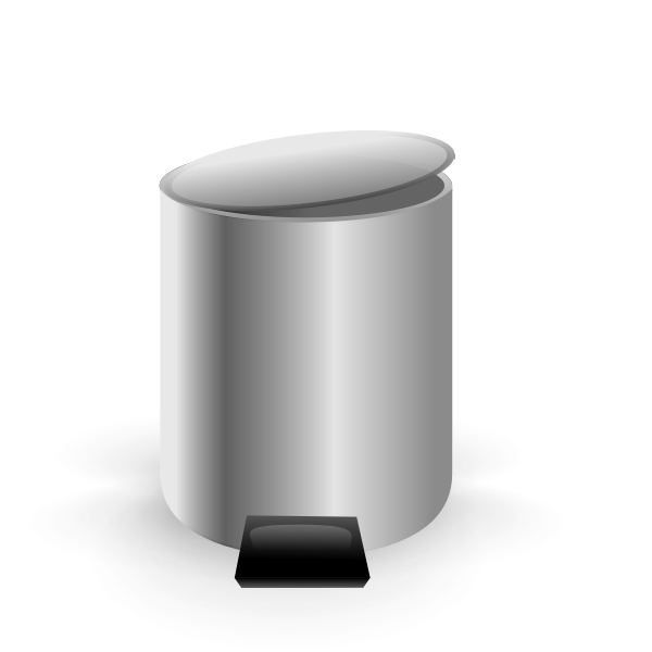 Empty trash can vector image