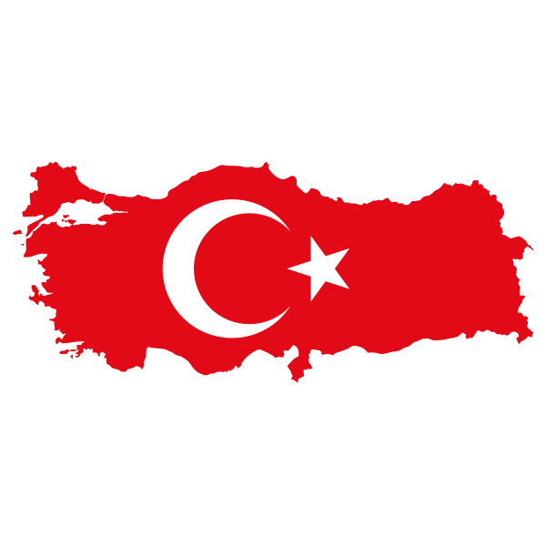 Turkey Map Flag