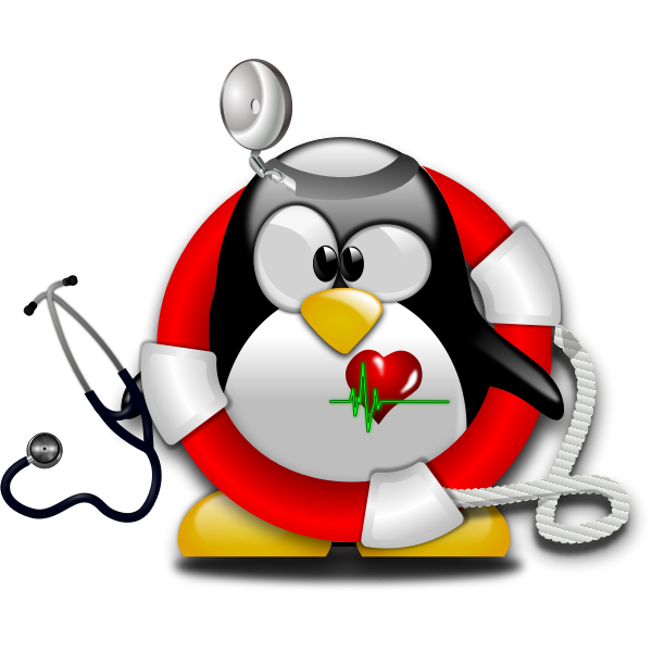 Tux emergency paramedic vector illustration