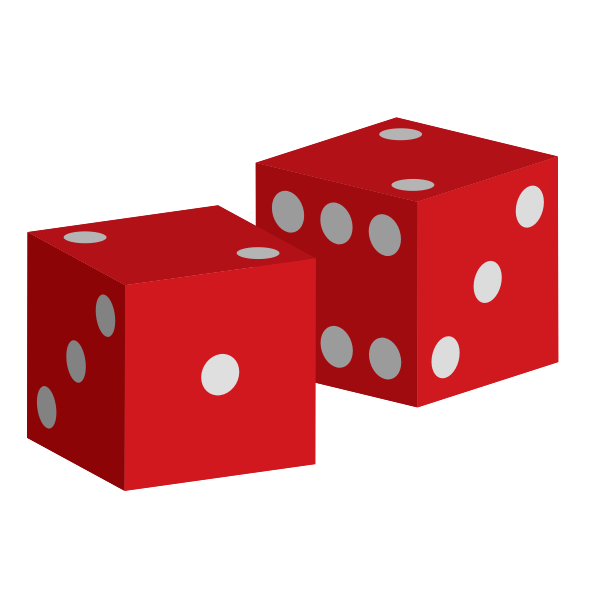 Two red dice