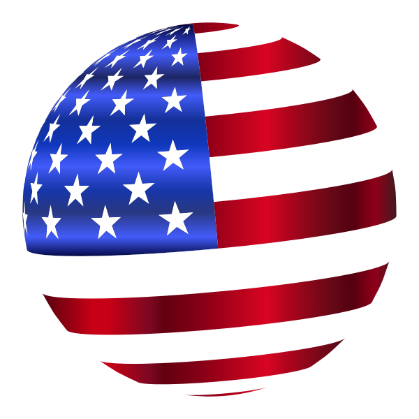 USA Flag Sphere Enhanced