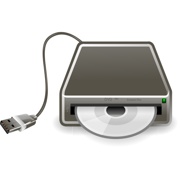 USB DVD CD Writer vector drawing