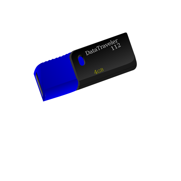 Vector graphics of retractable DataTraveler 112 memory stick