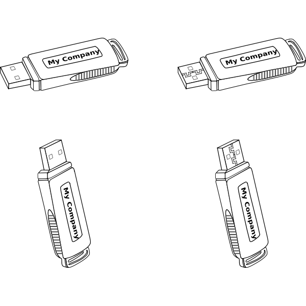 USB flash drives vector graphics