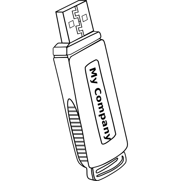 Pocket USB pen drive vector image