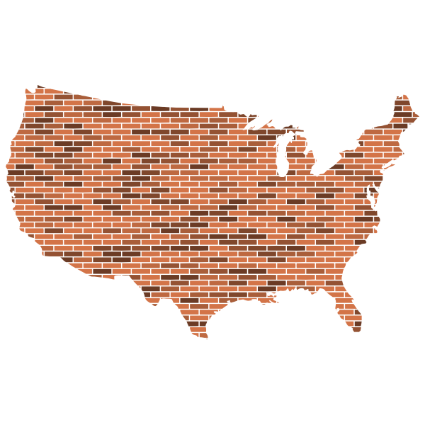 United States Map Bricks