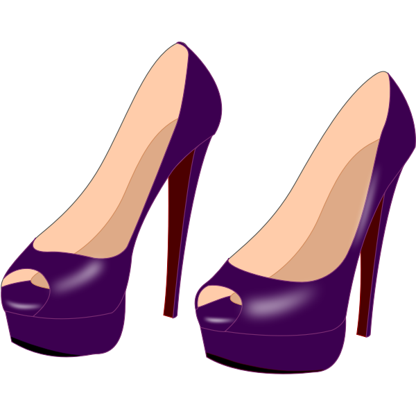 Purple high heels