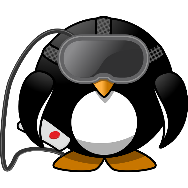 Virtual reality penguin