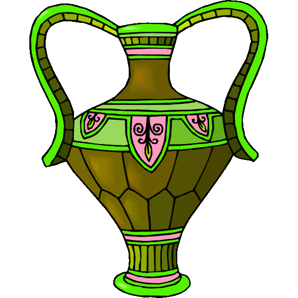 Green and pink cup