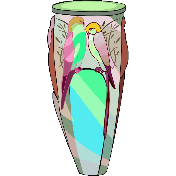 Vase and birds