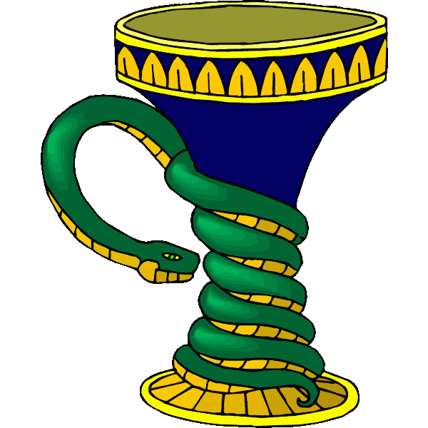 Vase with snake