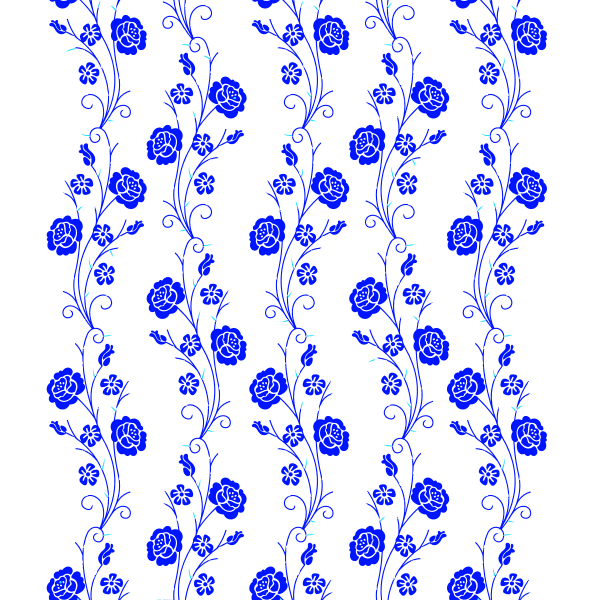 Vertical Floral Pattern Without Background