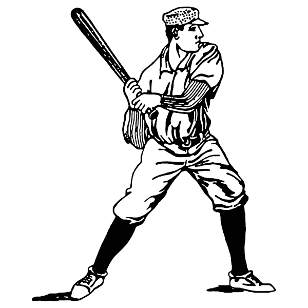 Vintage baseball player