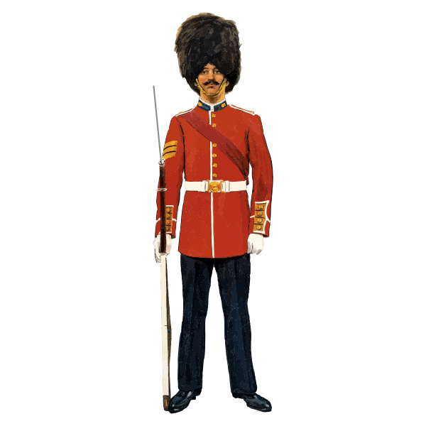 Vector graphics of vintage British soldier