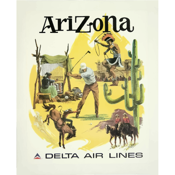 Vintage travel poster Arizona