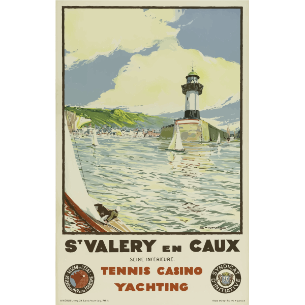 Illustrated vintage travel poster