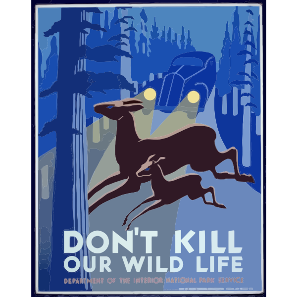 Vintage Poster Promoting Wildlife Preservation