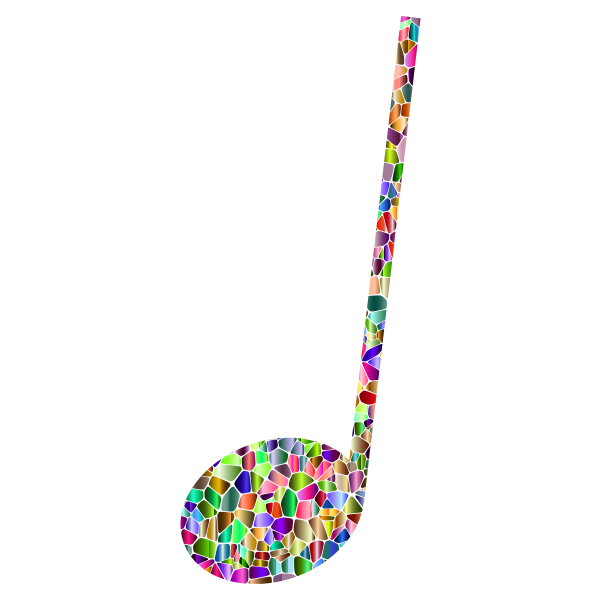 Vivid Chromatic Tiled Musical Note 10