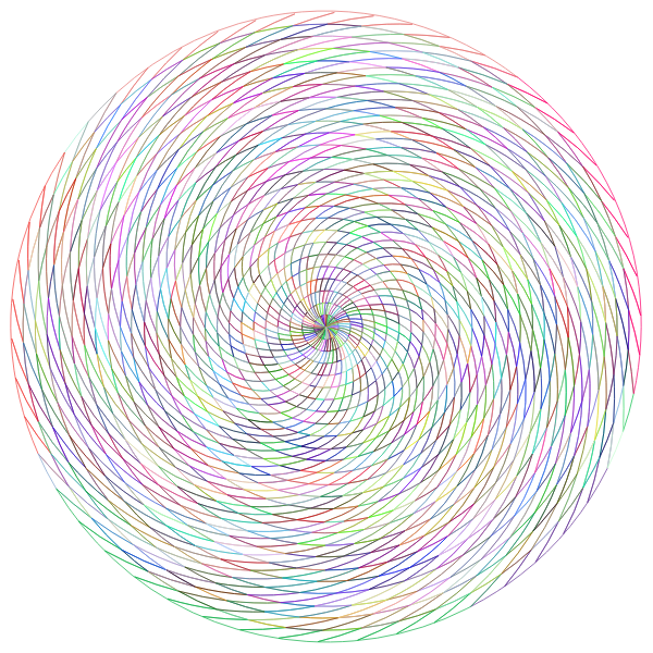 Vortex Line Art Prismatic No Background