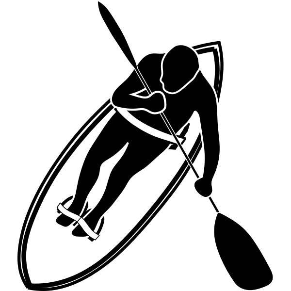 Waveski sport icon vector drawing