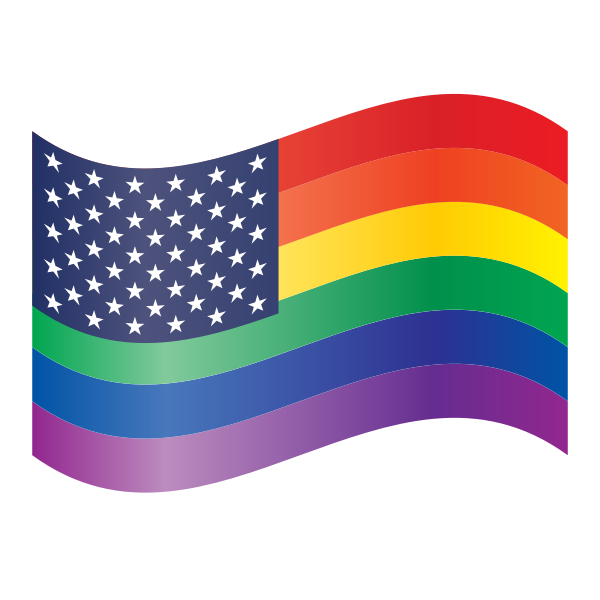 Rainbow stars and stripes