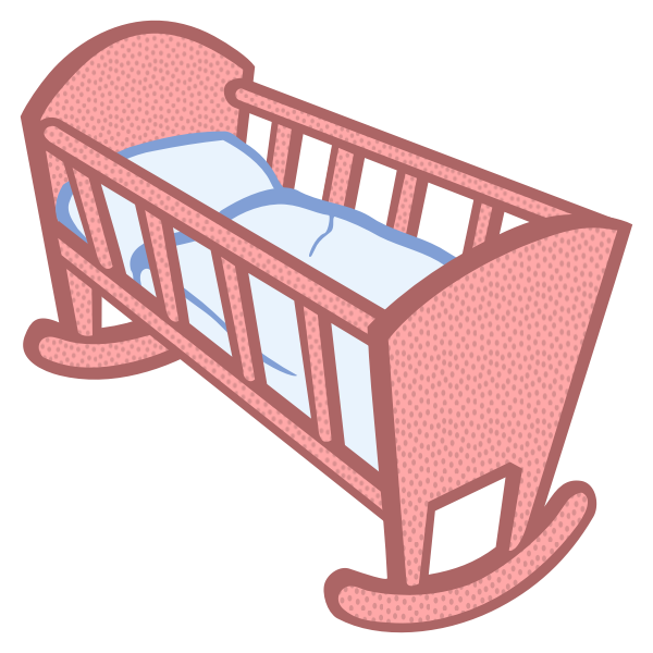 Baby cradle vector