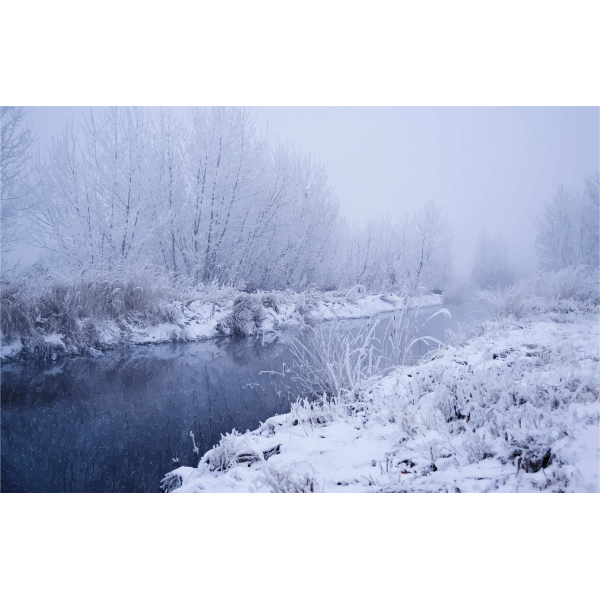 Winter River Scene