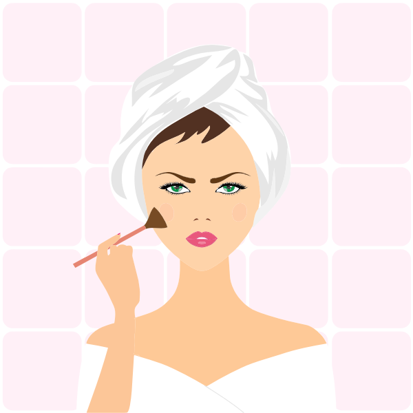 Image of woman applying makeup