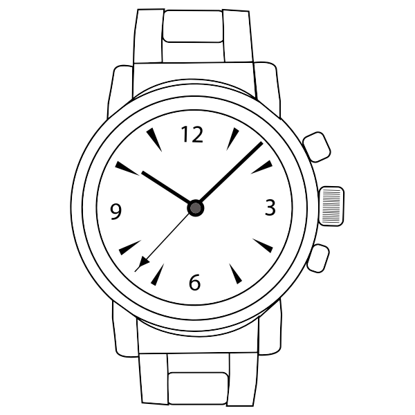 Wrist Watch Line Art