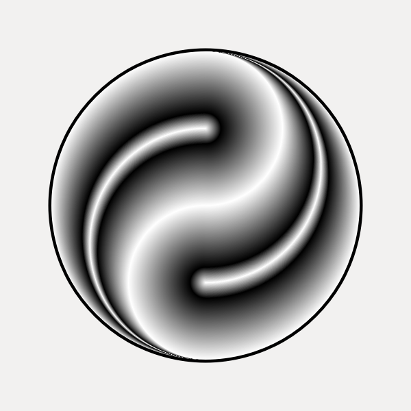 Vector clip art of decorative Ying Yang icon