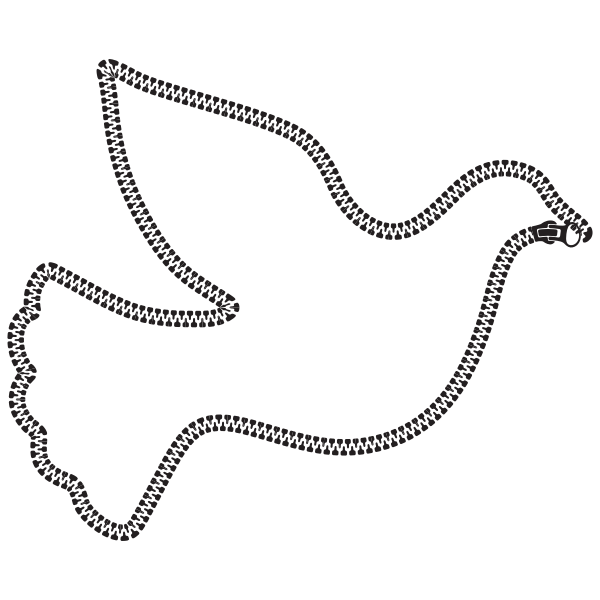 Zipper peace dove