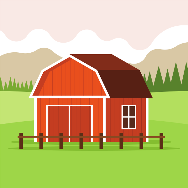 Red Barn in the Countryside